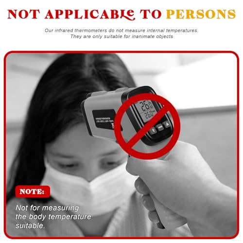 GLOSKIN Infrarot-Thermometer, Laser Thermometer -50°C-550°C, LCD-Anzeige Einstellbares Digital Thermometer (Nicht für Menschen) für Kochen/Pizzaöfen/Gefrierschränke/Industrie