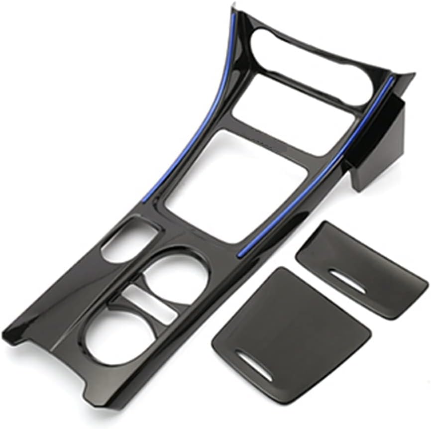 New Protective Center Control Covers Compatible with Mercedes Benz CLA C117 2013-2018 CLA180 CLA200 CLA 220 CLA250 (Black + Blue Line)