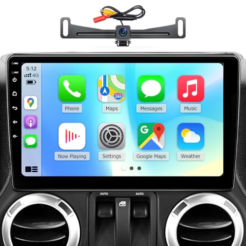 OHREX Car Radio for Jeep Wrangler JK 2007-2018 Compass Grand Cherokee Dodge Ram 1500 Upgrade Stereo with Wireless CarPlay Android Auto Backup Camera