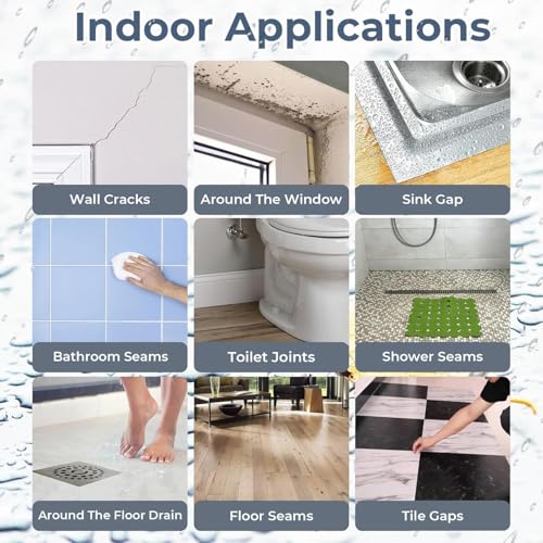 Image of Transparent Waterproofing Glue with Brush for Roof Leakage, Crack Seal Water Leakage Solution Indoor Outdoor, Waterproof Adhesive Sealant for Bathroom Pipe Wall Tile Surface Window (1KG)