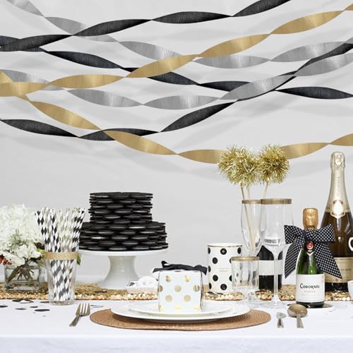 Image of Crepe Paper Streamers 6 Colors 492ft - Party Streamers & Paper Streamers for Birthday Decorations, Bachelorette Party, Baby Shower, Wedding & Bridal Shower Decor, Streamers Party Supplies (Style B)