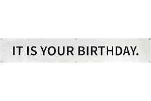 The Office Birthday Banner - Vinyl Banner 6 x 1 ft, Metal Hanging Grommets