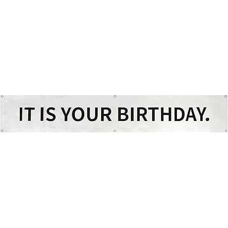 The Office Birthday Banner - Vinyl Banner 6 x 1 ft, Metal Hanging Grommets