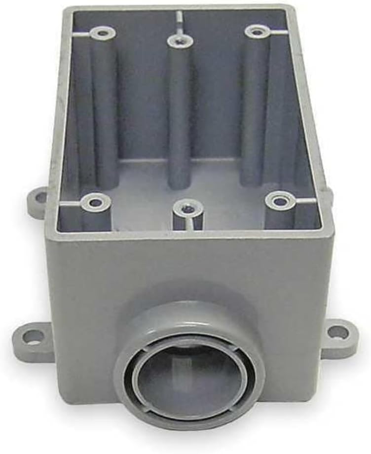 Cantex Weatherproof Box,1Gang,1 in Hub,PVC (5133365U)