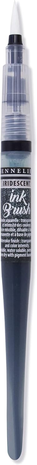 Sennelier Ink Brush Pen, 0.22 oz, Iridescent Deep Green