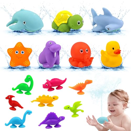 Jogo de ventosas para crianças, 15 peças brinquedos banheira bebé, brinquedos de sucção brinquedos sensoriais interativos brinquedos de casa de banho jogos educativos presentes para crianças 3 4 5 6 7