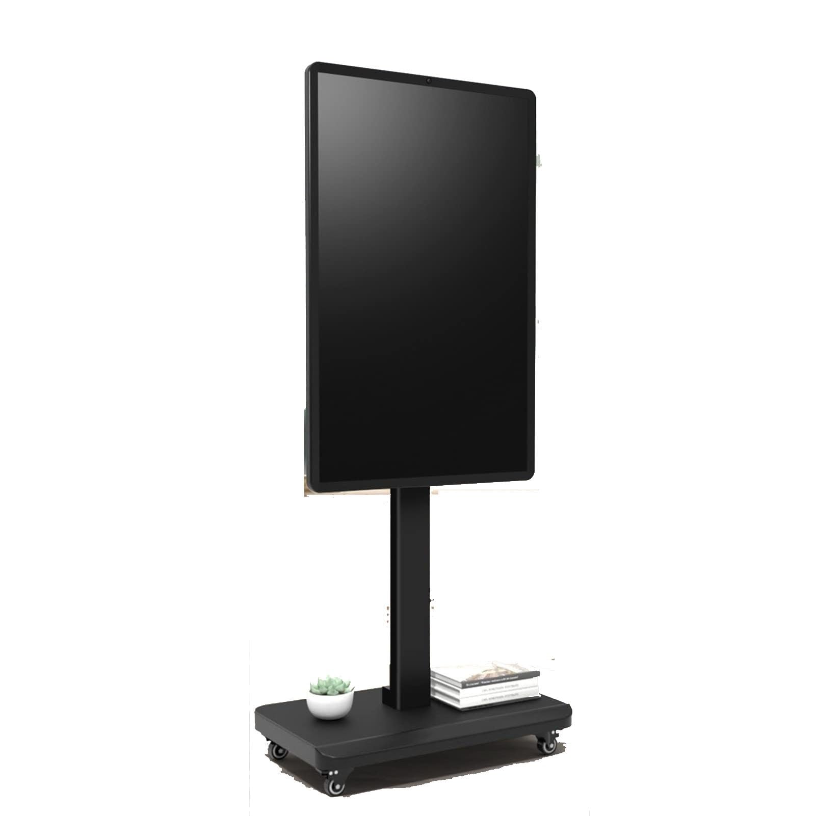HPTHLY Mobile Tv Cart On Wheels - For 32-65 Inch Screen Tvs, Horizontal And Vertical Screen Rotation Rolling Tv Stand, Portable Floor Tv Stand Holds, Up To 100Kg