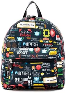 شنطة ظهر صغيرة مصنوعة من قماش مطبوع عالي الجودة، مقاس 27 × 22 × 8 سم