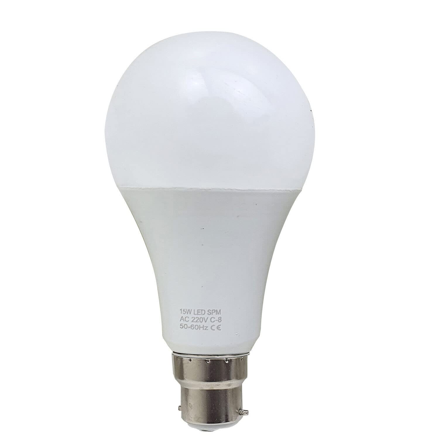 DC Voltage Bayonet Light Bulb, 60W Equivalent, Warm White 2700K, 15W 80lm/W B22 LED Bulb, BC A60 GLS Energy Saving Lightbulbs, Non-dimmable, Pack of 1