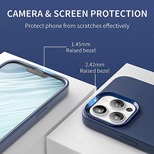 Image of MIDOS Back Cover Compatible with iPhone 14 Pro Max Case Liquid Silicone Full Protection Shock Proof Back Cover for iPhone 14 Pro Max (2022) 6.7 inch (Blue)
