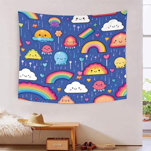 Tapisserie arc-en-ciel 3D en grand tissu pour créer un coin évasion dans votre chambre