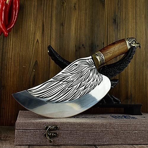 Cuchillo de carne, cuchillo de carne forjado a mano de 8.5 pulgadas, cuchillo de cocina de hoja afilada, cuchillo de cocina de China Longquan,