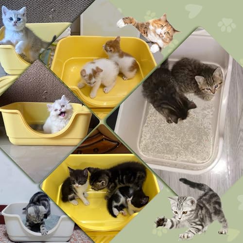 Caja de arena para gatos pequeña de entrada baja gris miniatura 7