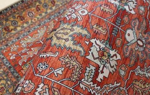Tapis de salon antidérapant vintage fini les glissades devant le canapé