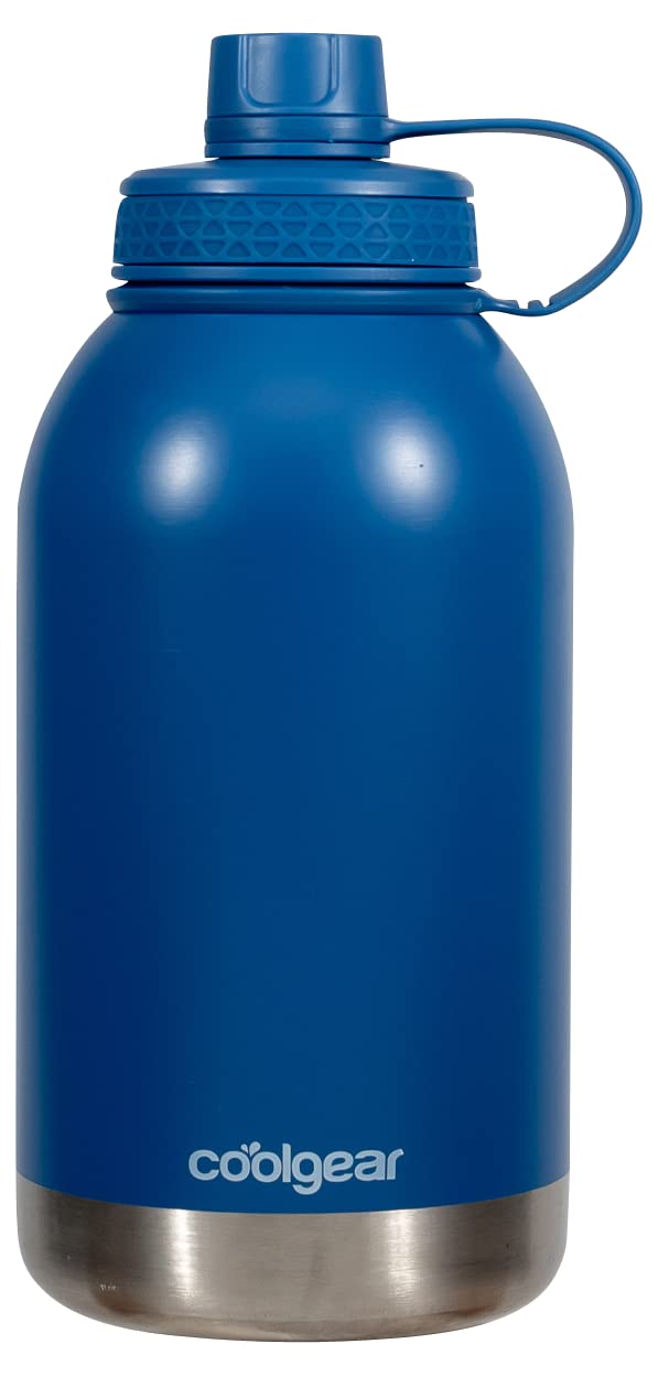 COOL GEAR 48 oz Stainless Steel System Chugger - Blue | Travel, Sports, At Home