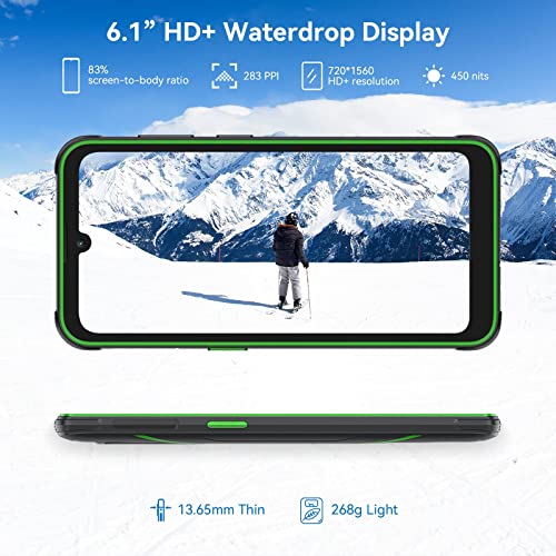 Blackview Rugged Phones Unlocked, Bv5200 Unlocked Cell Phone, 7Gb+32Gb/1Tb Expandable, Android 12 Smart Phone, Ip68/Ip69K Waterproof, 5180Mah Battery, 6.1" Hd+13Mp Camera, Face Unlock, Nfc,Glove Mode #TOP5