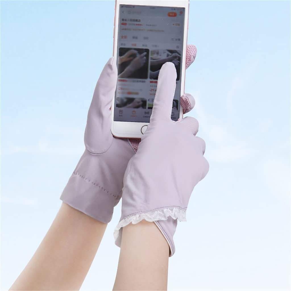 Driving and Cycling Outdoor Sports Sunshade Touch Screen Women's Ice Silk Season Thin Gloves