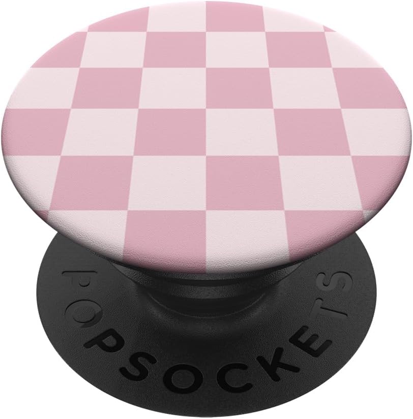 Checked Pink Checkerboard Pattern PopSockets Adhesive PopGrip