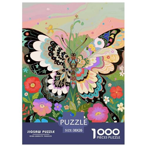Puzzle Butterfly 1000 Pezzi in Cartone Per Bambini E Adulti Per Tempo Libero Rompicapo Colorful Butterfly Regalo Per Bambini 38x26cm/1000pcs