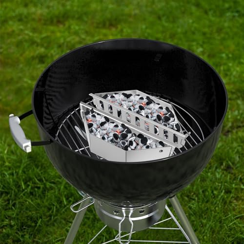 onlyfire Char-Basket 2 Stück, Edelstahl Holzkohlekörbe für Direktes und Indirektes Grillen, Kohlekörb für Weber 57cm Kugelgrills, Charcoal Briquet Holders, Holzkohle-Körbe, Kohleschale