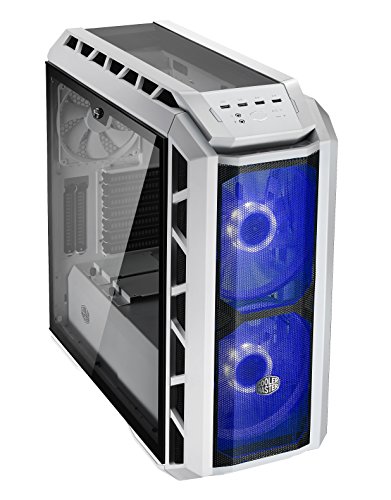 Cooler Master MasterCase H500P Mesh White Case per PC 'E-ATX, ATX, mATX, mini-ITX, RGB LED, Pannello Laterale in Vetro Temperato' MCM-H500P-WGNN-S00