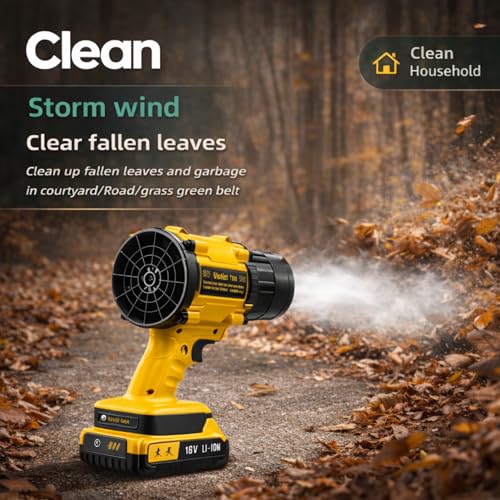 Image of YOURKARTS.COM Mini Blower Turbo Fan 18V 110000RPM Powerful Air Duster | Portable Rechargeable Jet Fan Multi-Functional Cleaning Tool for Car, Computer, Electronics & Home (air Blower f018)