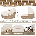 Polyrattan Sonneninsel mit Sonnendach
