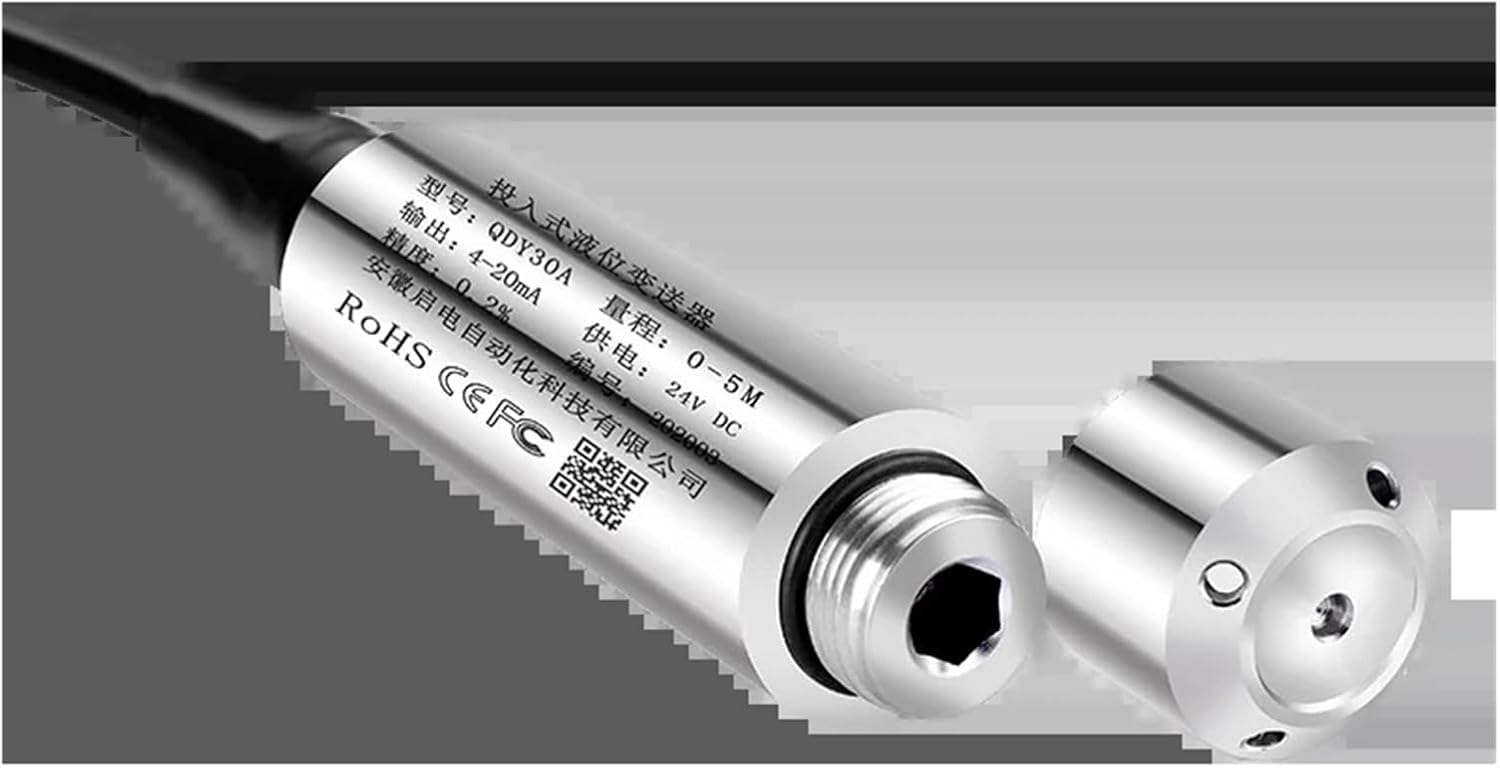 Pressure Transmitter Probe 4-20mA RS485 Water Tank deep Well Water Level Sensor (Color : RS485 Output, Size : 1m Range 5m Cable)