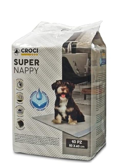 Croci - Pañal absorbente para perro, 60 x 40 cm, 10 unidades
