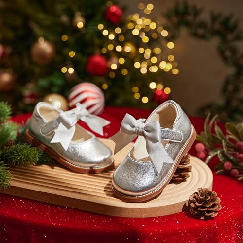 Image of PHIRAMIN Toddler Girl Mary Jane Dress Shoes-Little Girl School Uniform Shoes for Wedding Party