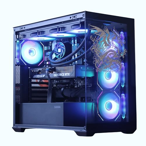 The Horizon RGB I9 RTX Gaming PC || Core I9 CPU || 32GB RAM || 2TB Storage || RTX 5070 OC || 360MM AIO || 1.2GB/s WiFi, 2.4GB/s Ethernet, VR and Gaming Ready || Windows 11 Pro
