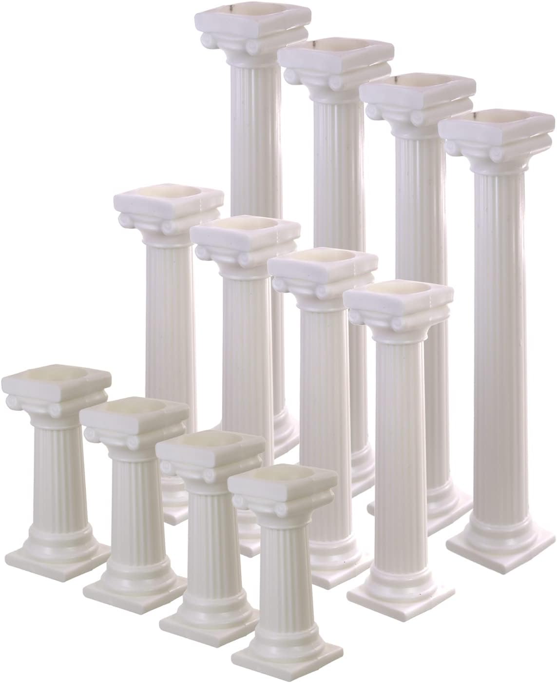 Patty Both 12 Pcs 3 Different Sizes Roman Pillar Cake Iayered Support.Cake layered Support.Multi layer Wedding Cake Decorative Support