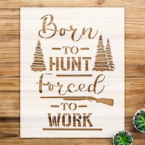 Hunting Stencil Pattern for Wood and Home Decor, DIY Nature Inspired Design, Perfect for Crafting and Painting Projects - Size A4 (8.8