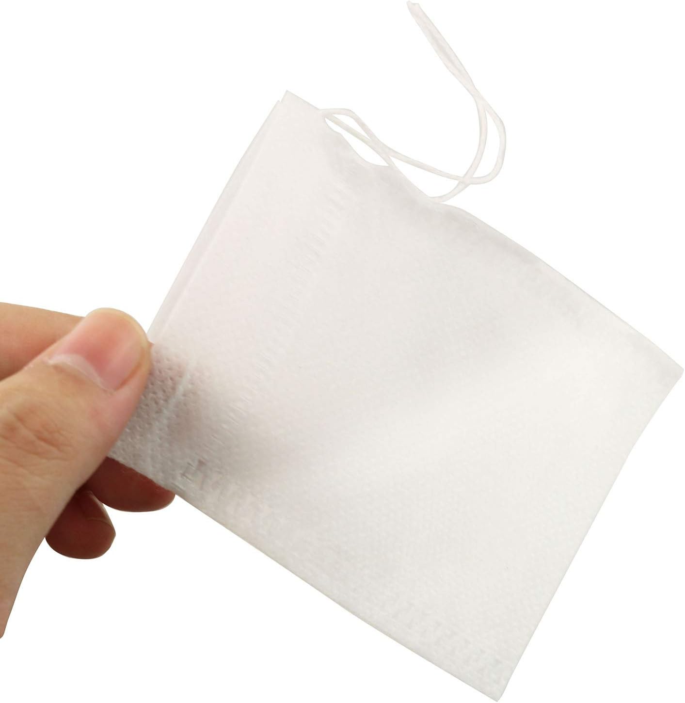 Tegg Empty Tea Filter Bag 100PCS 7x9cm Non-woven Disposable Filter Empty Teabags with String for Loose Tea Spice Herbal