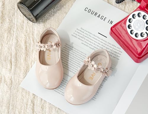 Image of GINFIVE Toddler Girls Dress Shoes Little Girls Mary Janes Ballerina Flats Shoes Toddler