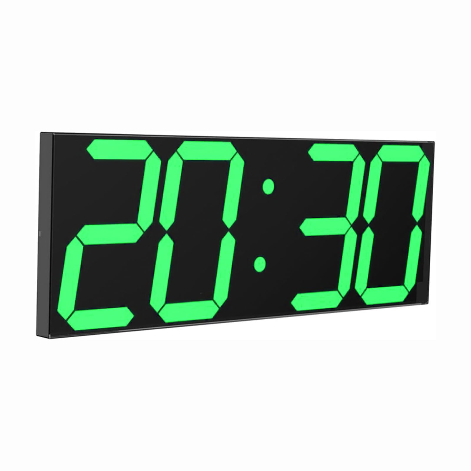 CHKOSDA Reloj LED Digital de Pared Grande con Pantalla LED de 18 Pulgadas, Cuenta atrás con 8 Niveles de Brillo Ajustables, indicador de 12/24 Horas, indicador de Temperatura y Calendario (Verde)