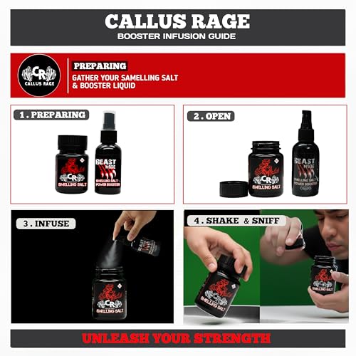 Image of Powerful Smelling Salts for Athletes - Boost Focus, Strength, and Performance with Beast Mode and Callus Rage Ammonia Inhalants (Pack of 2 (30 gm))