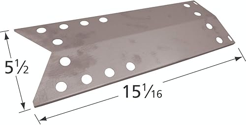 Miniatura 2 de Music City Metals Repuesto de placa térmica de acero inoxidable 96781 para modelos seleccionados de parrilla de gas por Grill Master, Kenmore y otros