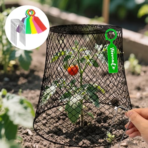 Hlimior 15 conjuntos de capas de plantas cloche de arame de galinha, rede de jardim, capas de arame