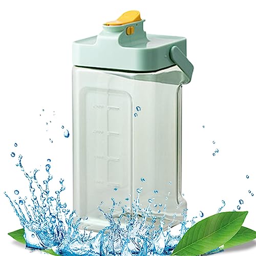 LUAMY ドリンクピッチャー 冷水筒 冷蔵庫 ポット 3.5L 大容量 ティーポット 麦茶ポット 蓋付き 蛇口付き 簡単に注ぐ 漏れ防止 ボトル 冷熱兼用 水タンク ウォーターディスペンサー 冷やしポット 飲み物入れ 使用簡単 広口 洗いやすい 取っ手付