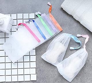 40 Pack Mesh Soap Saver Pouch, Magnoloran Double Layer Exfoliating Mesh Soap Saver Pouch Bubble Foam Net Handmade Soap Mesh Bag Body Facial Cleaning Tool