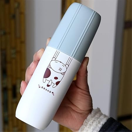 Amazon Tonntyann 歯ブラシケース コップ型 携帯用 おしゃれ 歯磨きコップ 歯磨き 電動歯ブラシ ケース カップ付き 旅行小物 出張 家庭用 便利 ブルー 歯磨きコップ ホーム キッチン オンライン通販