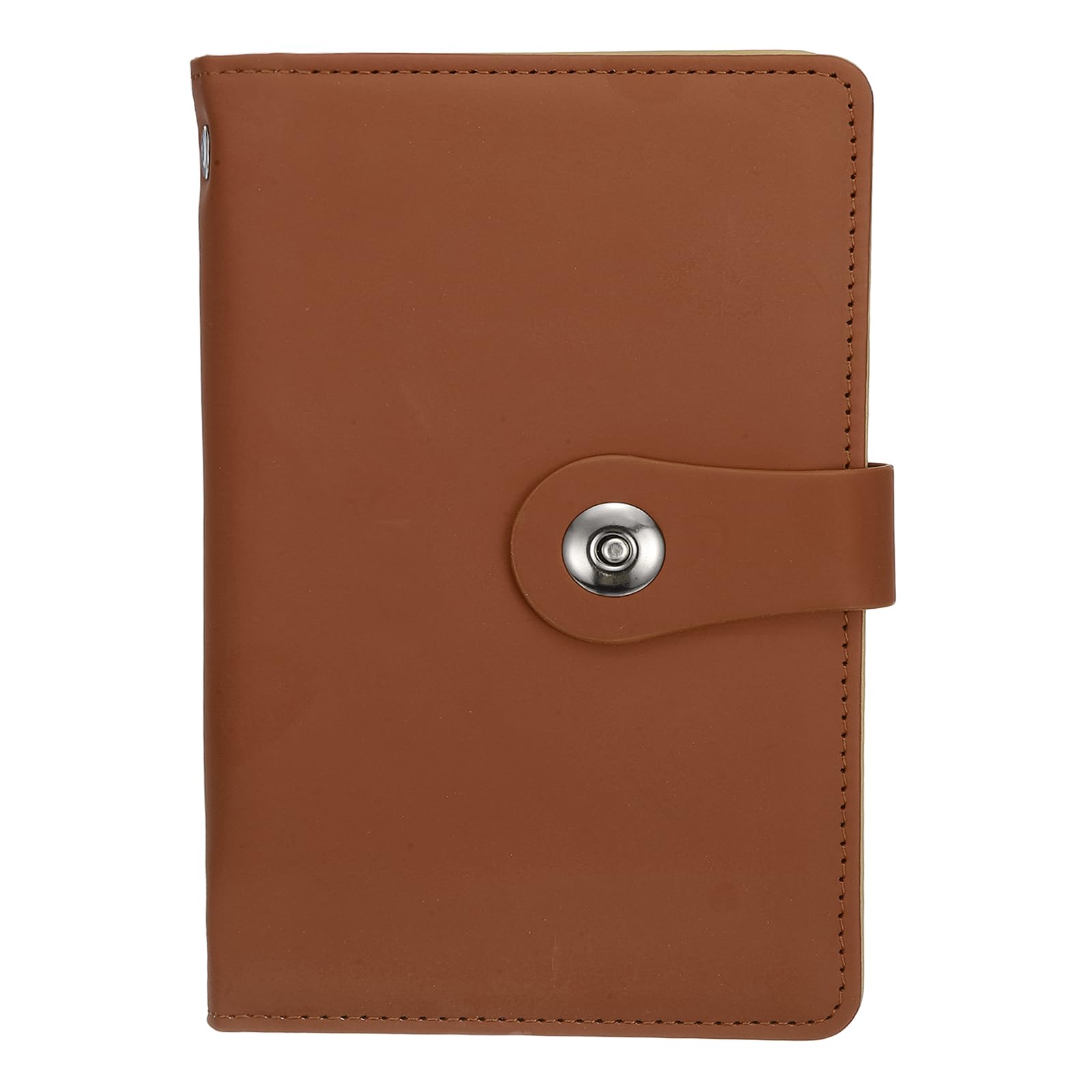PATIKIL 100 Envelope Challenge Binder, A6 PU Leather Savings Challenges Book with Envelopes Money Saving Binder with Horizontal Insert for Office Budgeting Saving Expense, Brown