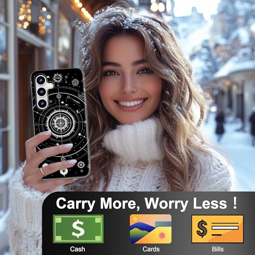Coque Samsung S23+ Plus univers cosmos avec porte-carte intégré