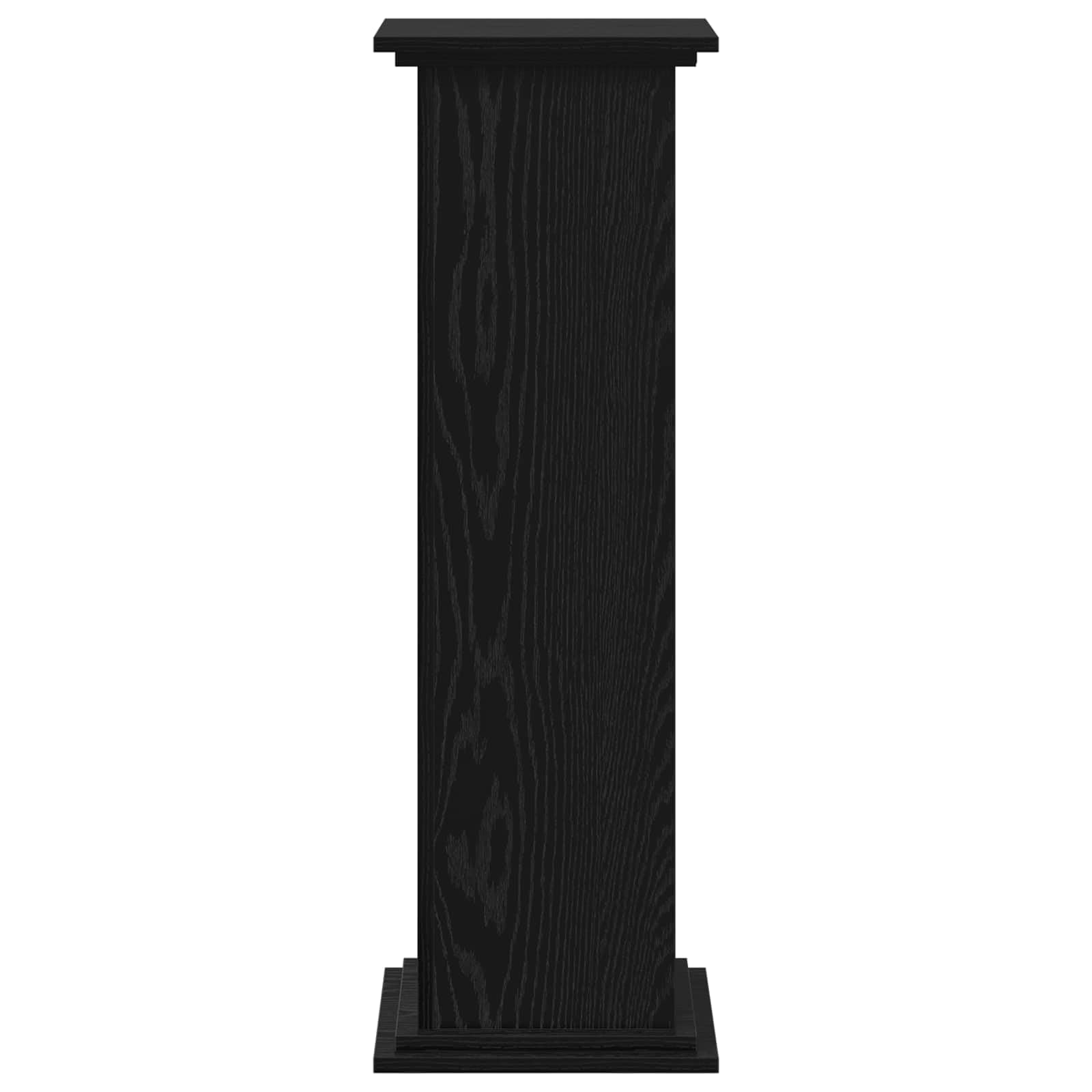 Soporte para plantas con aspecto de roble negro, 33 x 33 x 100 cm, resistente a la intemperie, material de madera, interior y exterior, versátil para balcón, terraza, jardín, salón