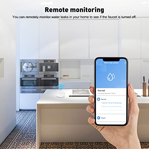 Water Leak Sensor, Xftopse Zigbee Wireless Smart Water Leak Detector With App Alerts And Remote Monitor, Water Level Sensor Alarm For Home, Kitchen, Bathroom, Warehouse(Zigbee Hub Required) #TOP2
