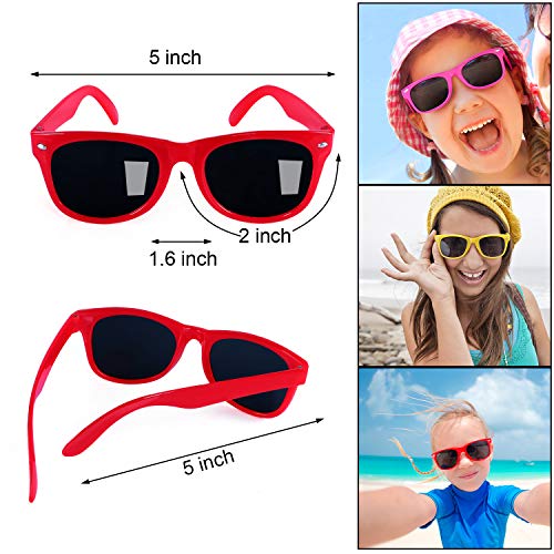 GINMIC Kids Sunglasses bulk, 24 Pack Kids Sunglasses Party Favors, Neon Sunglasses for Kids,Boys and Girls, Great Gift for Birthday Party Supplies, Beach, Pool Party Favors, Goody Bag Favors - Image 5
