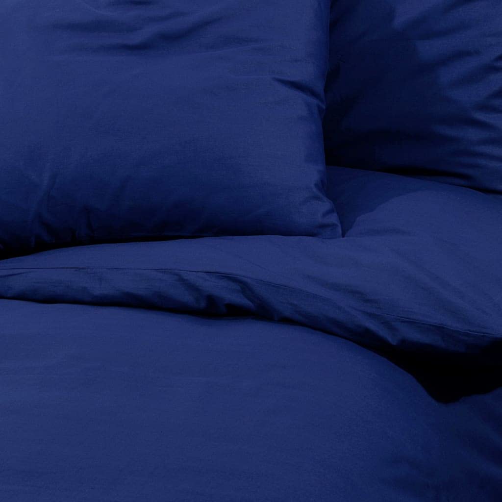 Set Copripiumino Blu Marino 220x240 cm in Cotone, Casa e Giardino,Biancheria,Lenzuola e Coperte,Copripiumini, 1.18kg-136147