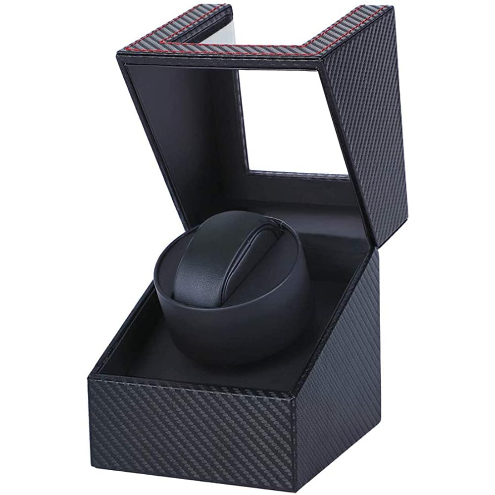 Automatische Uhrenbeweger Box Single Uhrenbeweger PU Leder Uhrengehäuse mit leisem Motor Batteriebetrieb Oder Netzteil für Automatikuhren