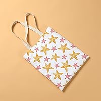 Vista 2 de Bolsas de mano, bolsas de comestibles reutilizables impermeables bolsas de compras de playa, decoración marina de conchas de estrella de mar